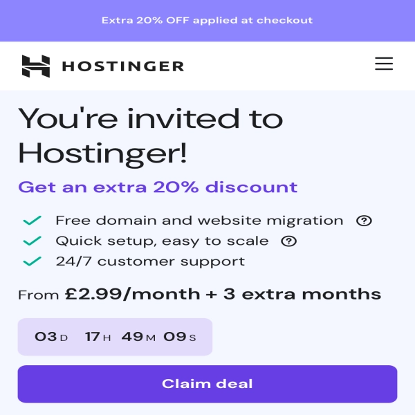 Hostinger - Bring Your Idea Online With a Website