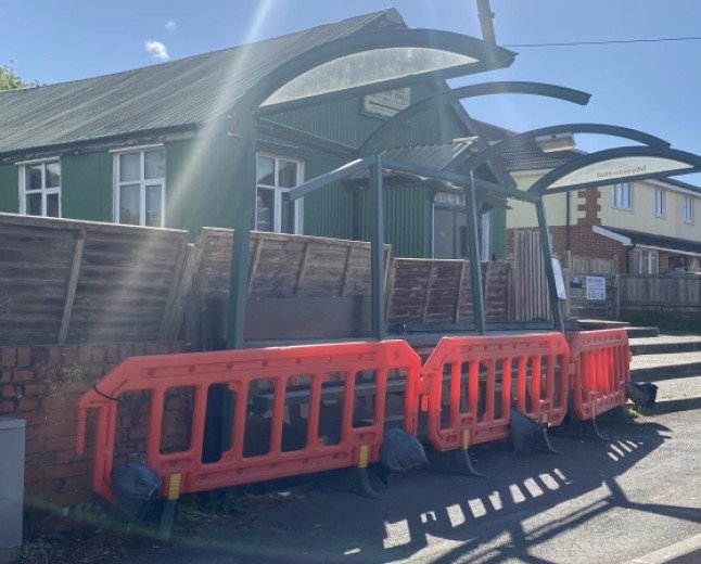 Residents concerned as ludgershall bus shelter remains damaged months later