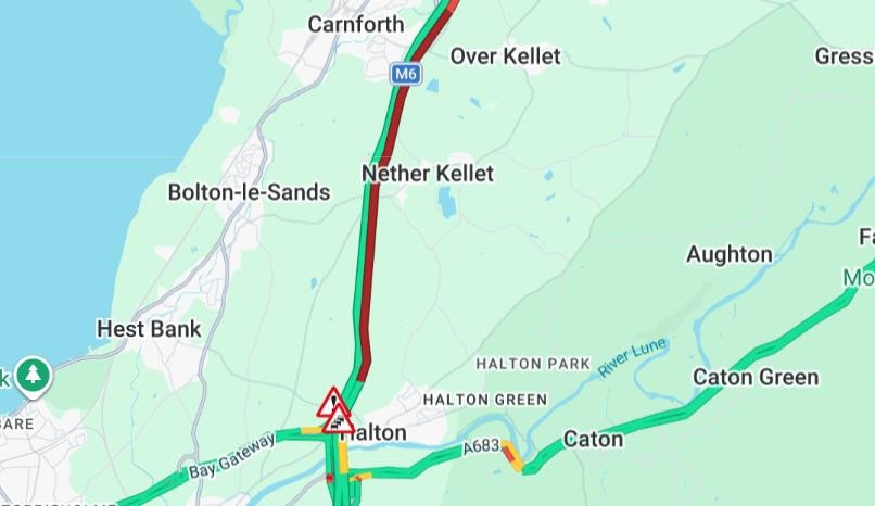 M6 crash near Lancaster causes major delays for drivers