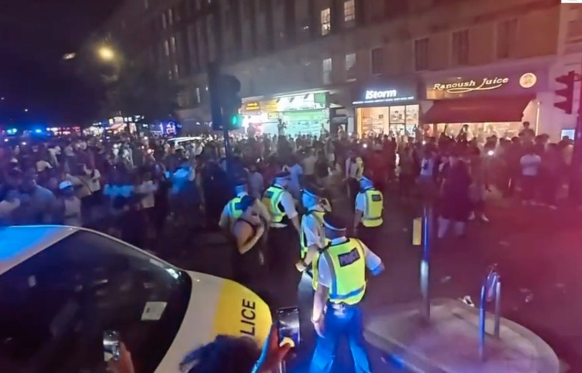 Four arrested after violent disorder following World Cup celebrations in London