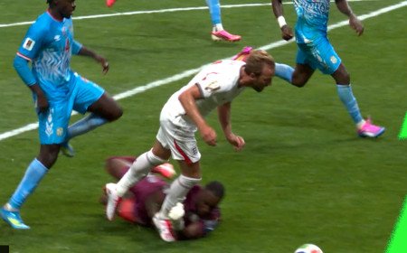 Harry Kane scores twice as England beat DR Congo 2-1 to reach World Cup last 16