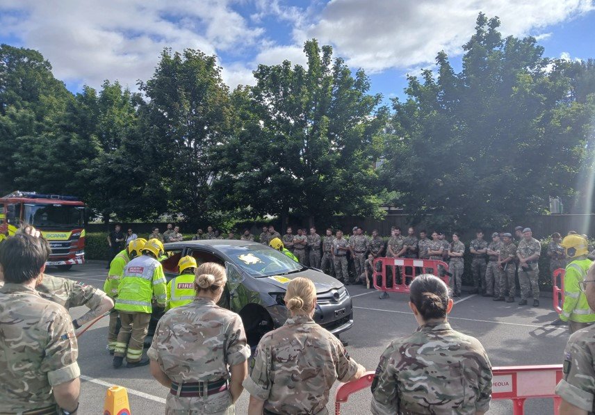 Army personnel receive hard hitting drink drive presentation
