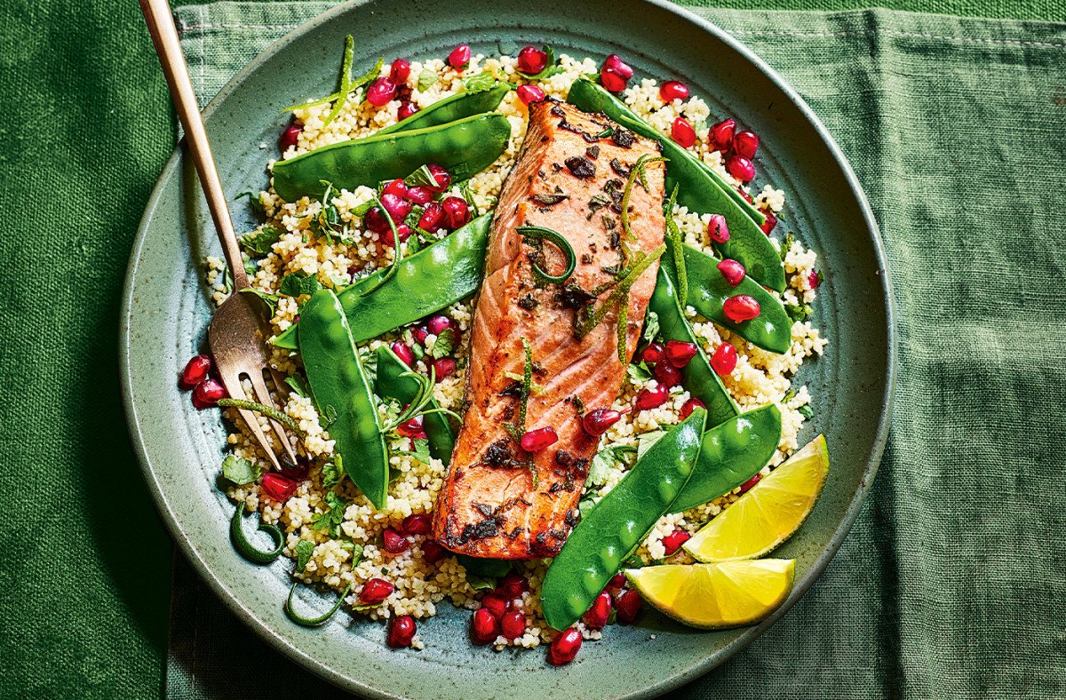 Pomegranate-Sesame-Lime-AirFryer-Salmon