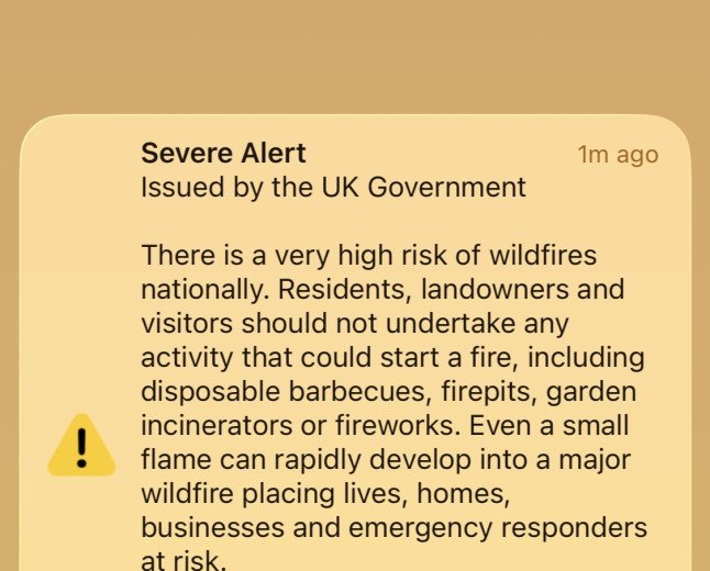 Emergency Alert to mobile