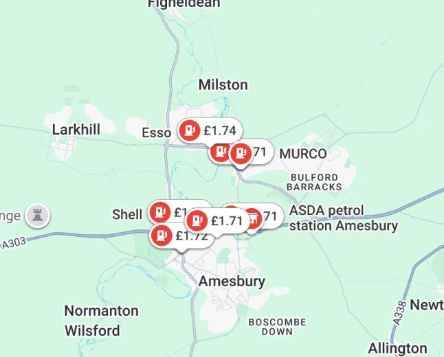 Google Maps now displays petrol and diesel prices