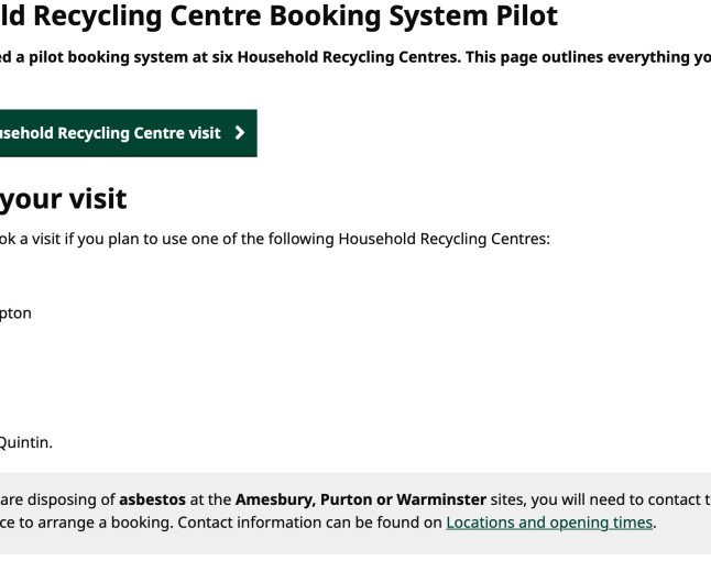 Wiltshire recycling centres